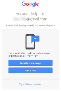 Get a verification code by text message or a phone call