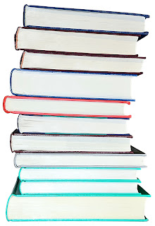 stack of 11 books