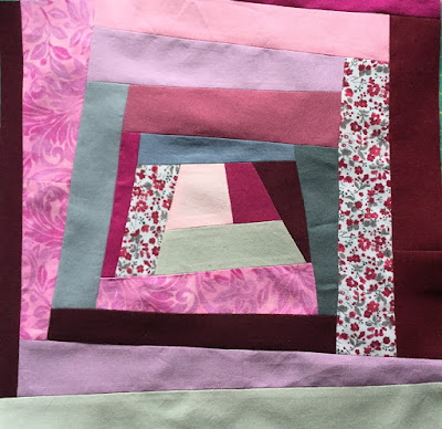 Block 5 of the Growing Up QAL - Improv Piecing