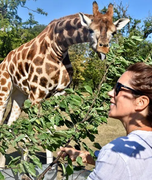 Crown Prince Frederik, Crown Princess Mary, Prince Christian, Princess Isabella and twin Princess Josephine and Prince Vincent visited Knuthenborg Safaripark