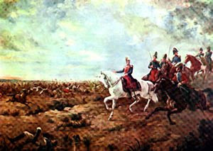 Batalla de Junín Dibujo de Simón Bolivar en la Batalla de Junín