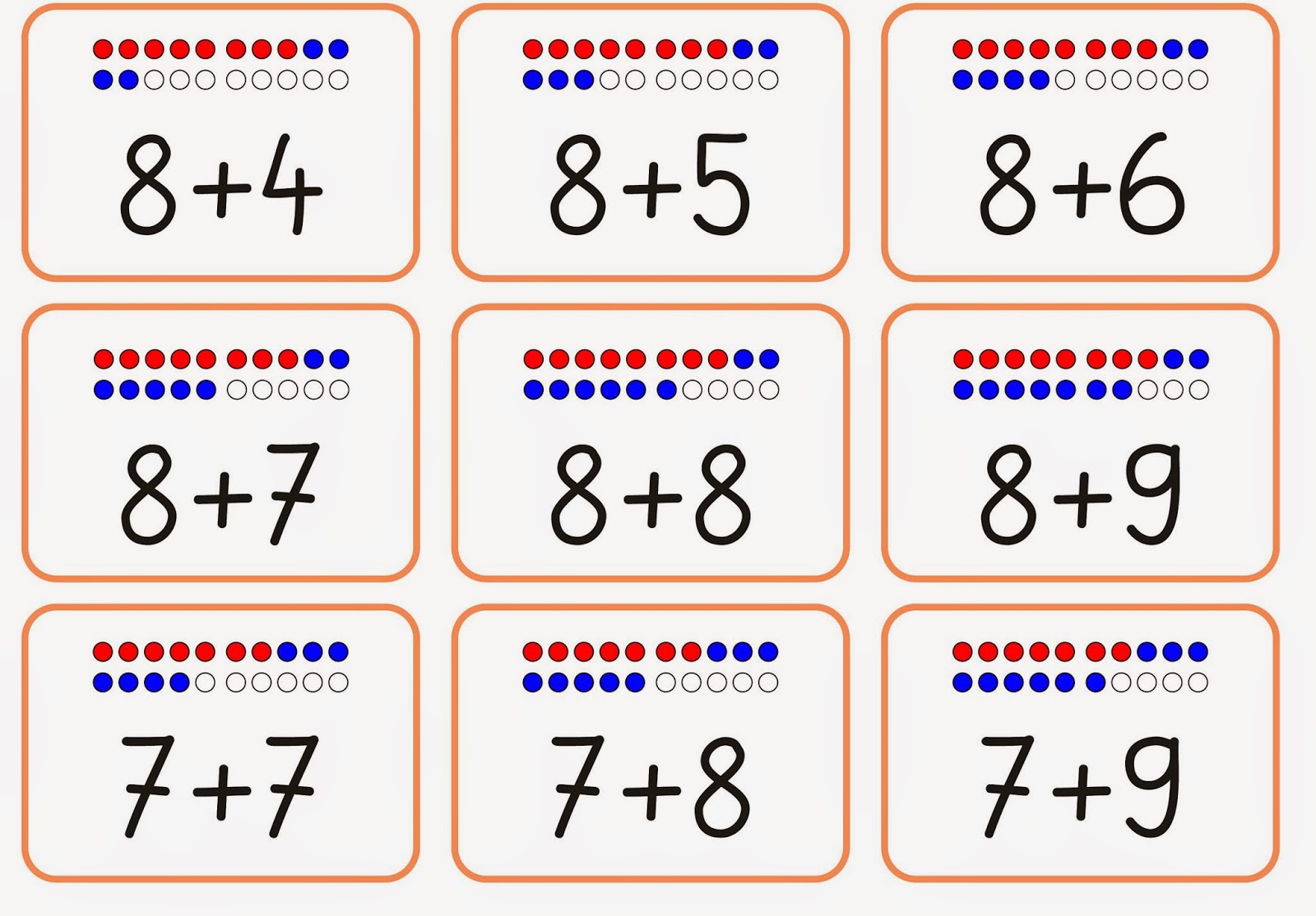 Lernstübchen Kopfrechenkarten mit Anschauung