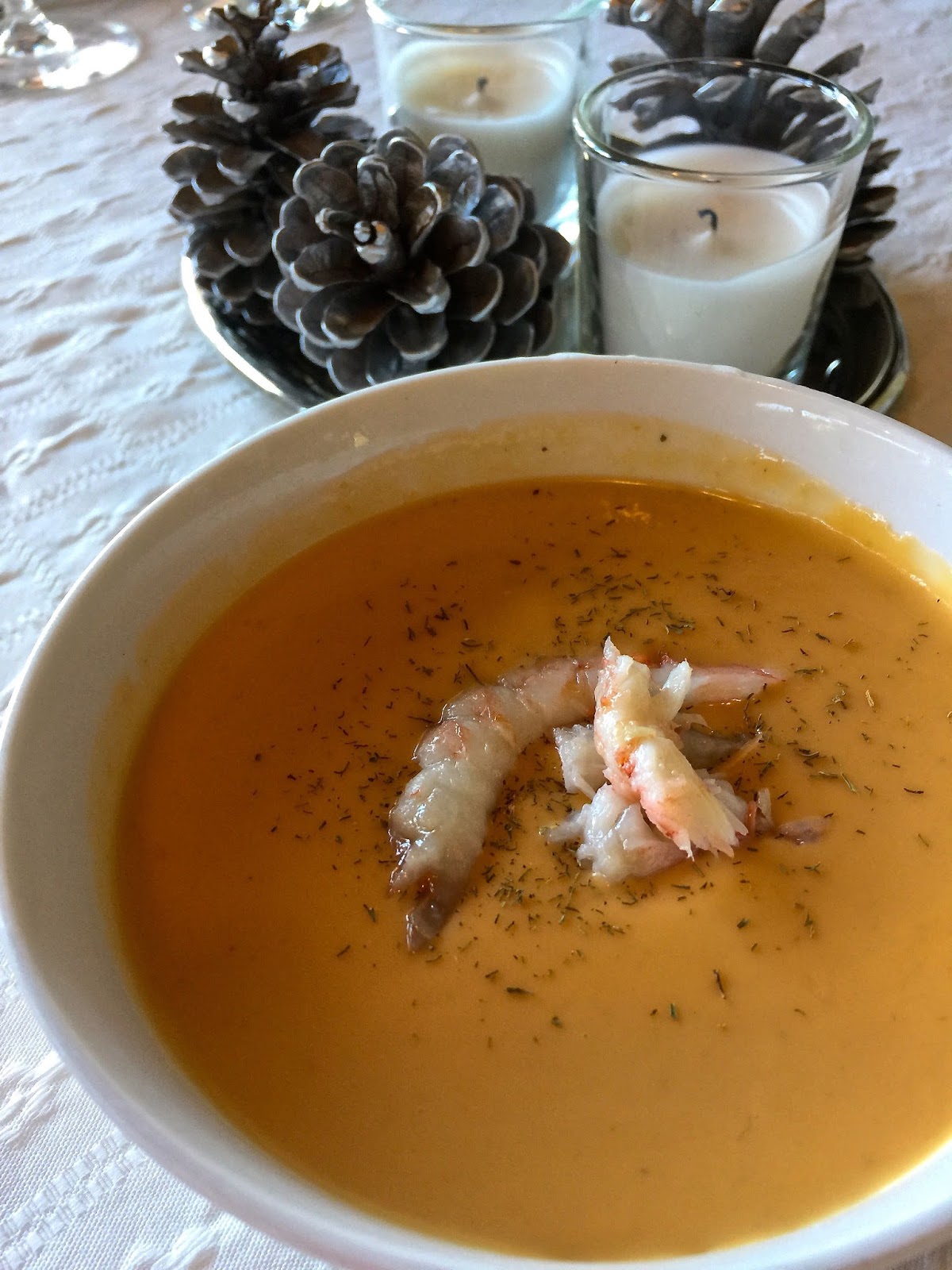 Bisque de langostinos Bicheando en la cocina