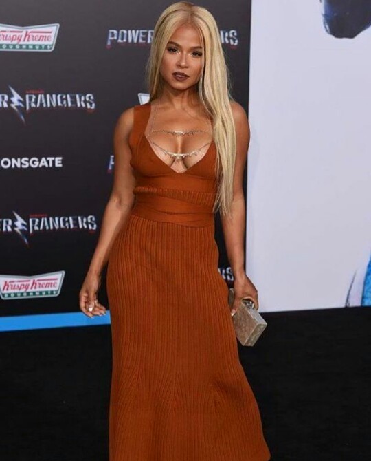 Singer Christina Milian Debuts Blonde Hair At The Power Rangers