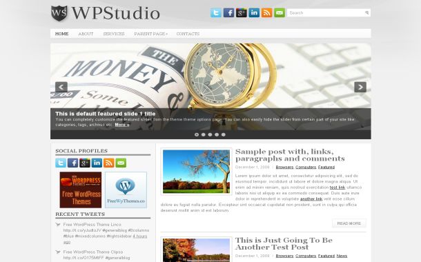 Free Wordpress Business Gray Jquery Web2.0 Theme