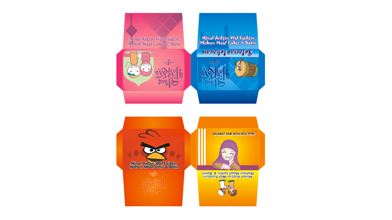 Download Desain Amplop Lebaran Lucu Gambar Islami