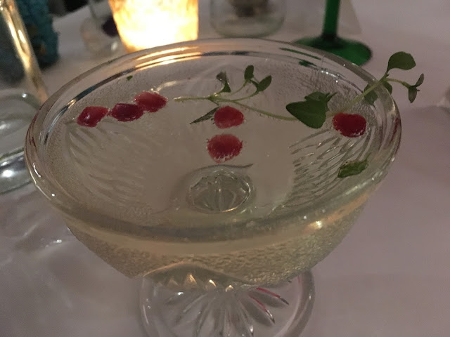 A tipple of prosecco, pomegranate and thyme A tipple of prosecco, pomegranate and thyme