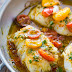 Pan-Seared Cod in White Wine Tomato Basil Sauce