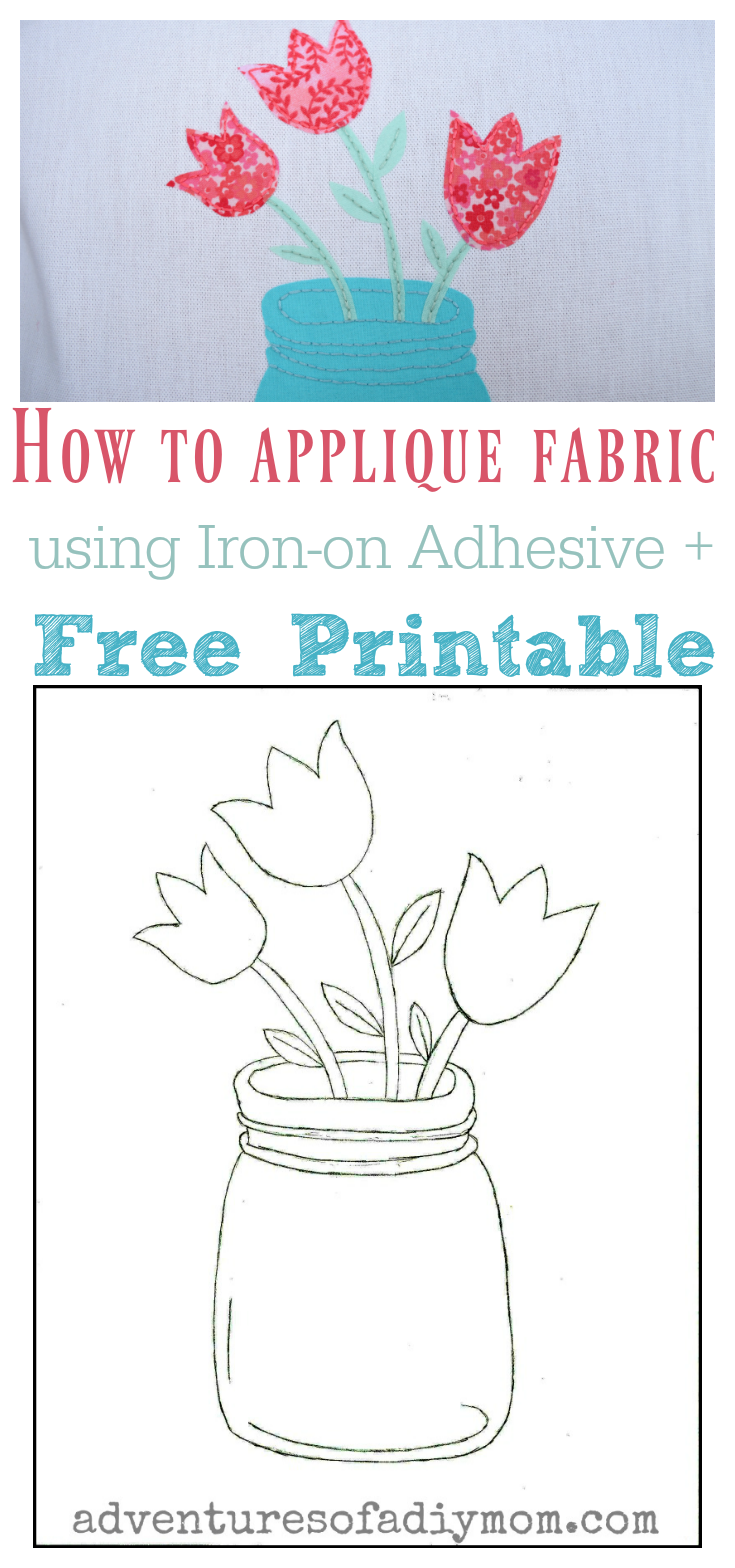 How to Applique Fabric using Iron-on Adhesive - Adventures of a DIY Mom