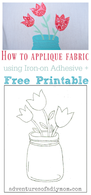 How to Applique Fabric using Iron-on Adhesive PLUS free printable Collage