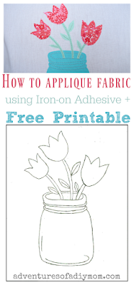Learn to applique with this easy step-by-step tutorial PLUS a free printable download! #fabricapplique #howtoappllique #craftsanddiy #freepattern #ironons How to Applique Fabric using Iron-on Adhesive PLUS free printable Collage