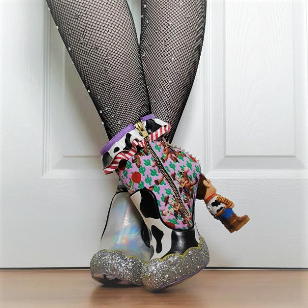 You Are A Toy! zip crossed legs wearing ankle boots showing zip fastening