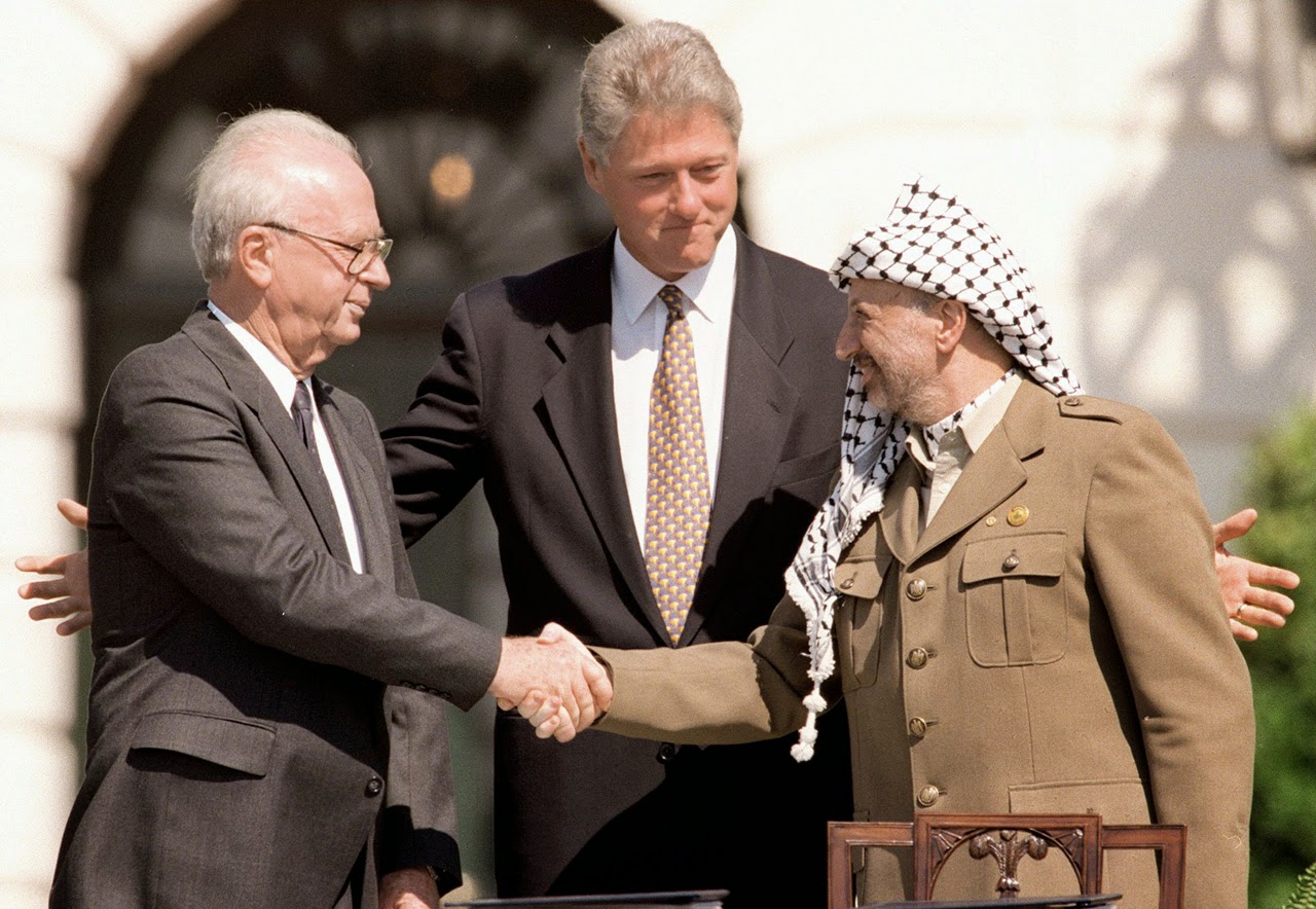 Isaac (Yitzaak) Rabín, Clinton, Arafat