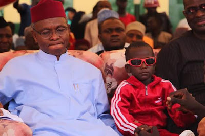 Photos: Governor El-Rufai moved to tears upon meeting little Sadiq whose eyes were gouged out by ritualists