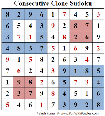 Consecutive Clone Sudoku (Daily Sudoku League #143) Solution