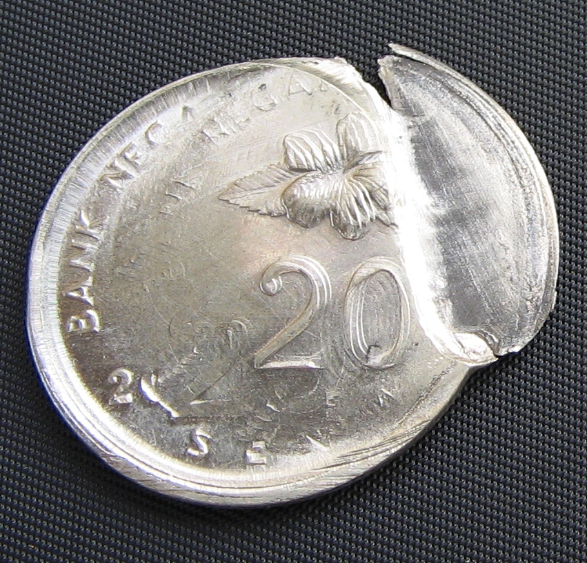 MALAYSIA COIN STRIKING ERRORSMULTIPLE STRUCK OUT OF COLLAR ERRORS Error coins