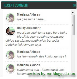 Recent Comments Gambar Di Blogger