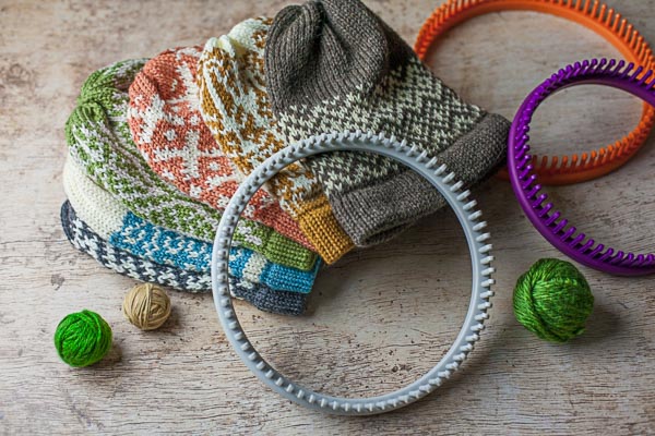 Loom Knit hat patterns, loom knit fair isle hat patterns, loom knitting patterns, loom knit beanie pattern, loom knit