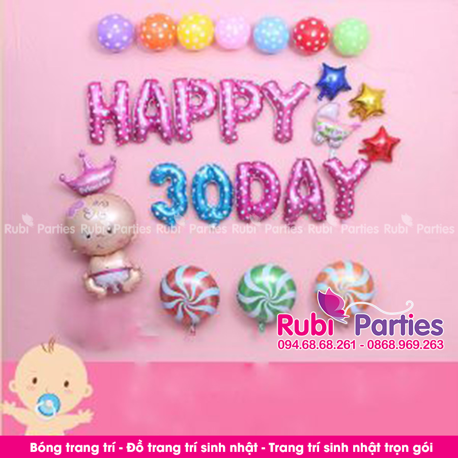 Bóng trang trí đầy tháng cho bé ở Cổ Nhuế 2 Bong trang tri day thang cho be o Co Nhue 2