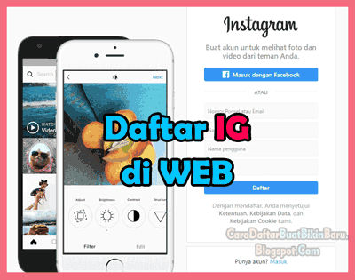 daftar instagram di web