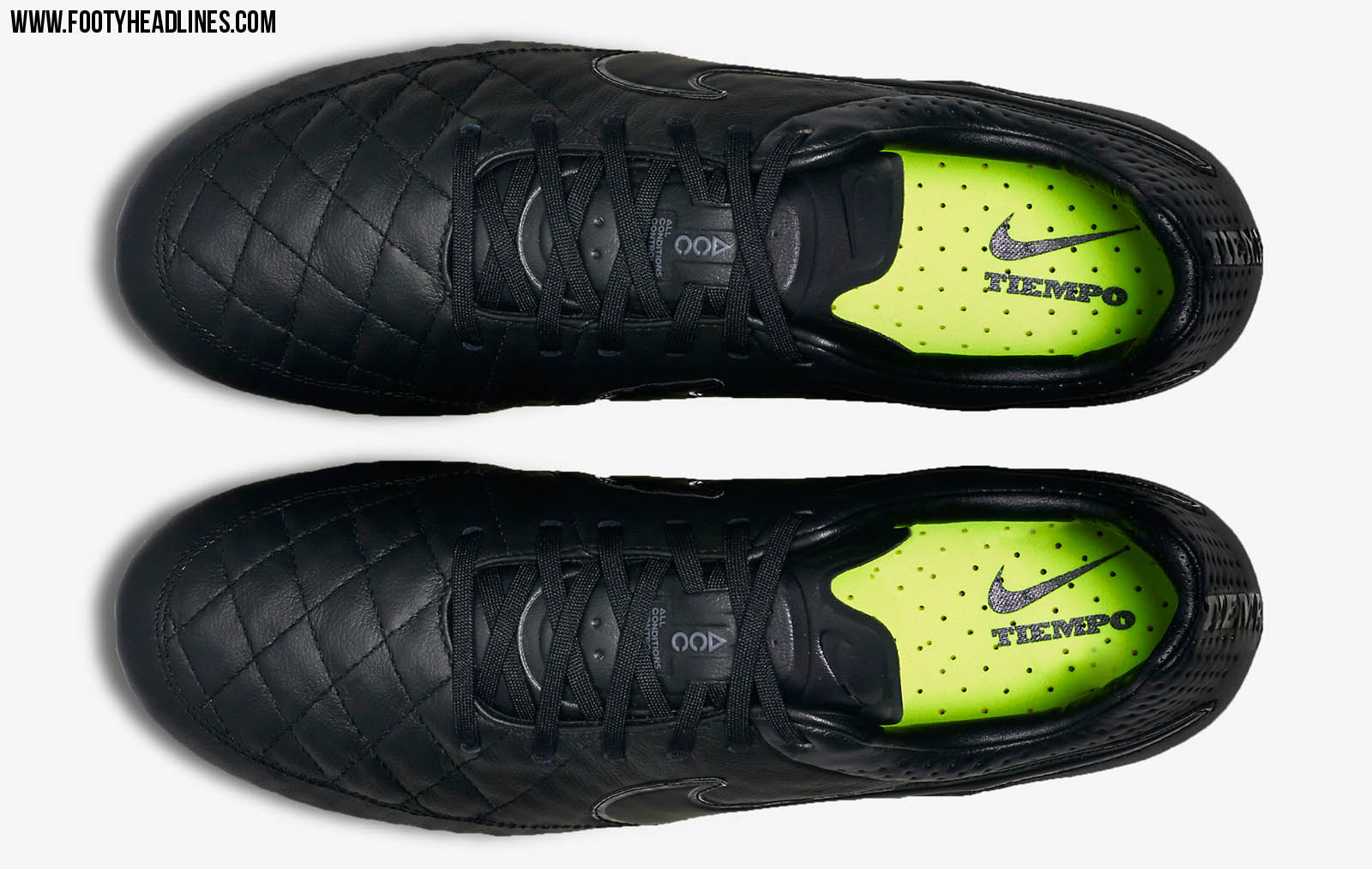 nike tiempo black out