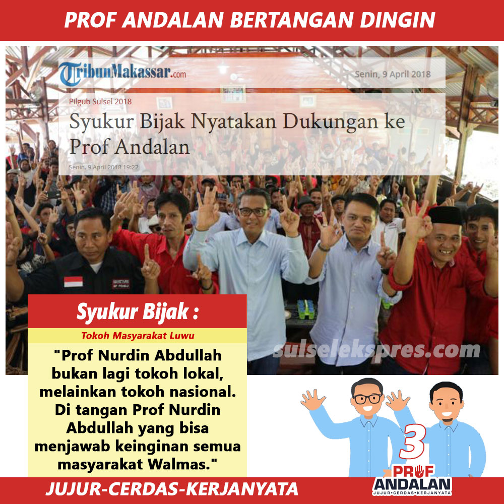 Syukur Bijak Nyatakan Dukungan Ke Prof Andalan