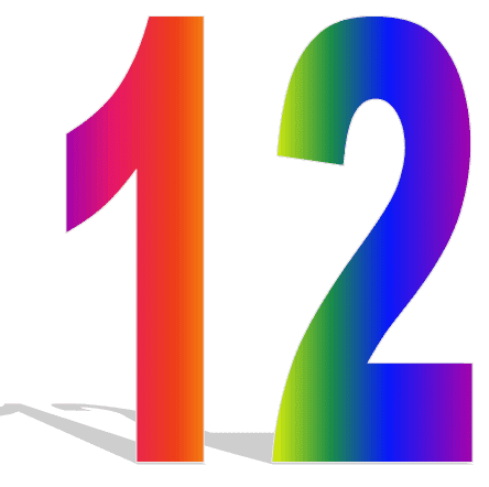 Картинки цифры 12. Цифра 12. Красивое число 12. Радужные цифры 12. Цифра 12 красивая.