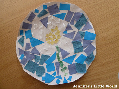 Simple flower mosaic craft for children