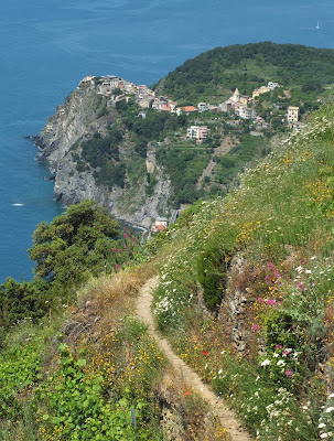 Corniglia from Volastra in Cinque Terre park