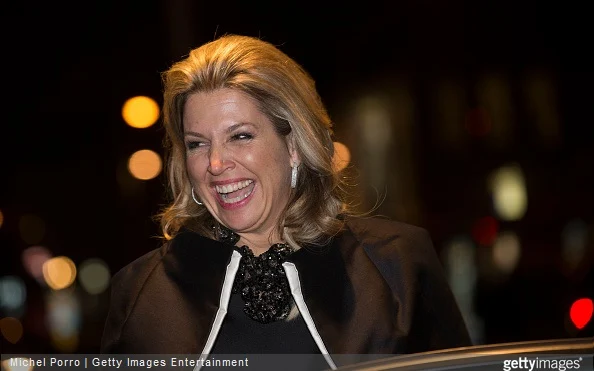 Queen Maxima of The Netherlands leaves after the final concert of Latvian conductor Mariss Jansons with the Royal Concertgebouw Orchestra