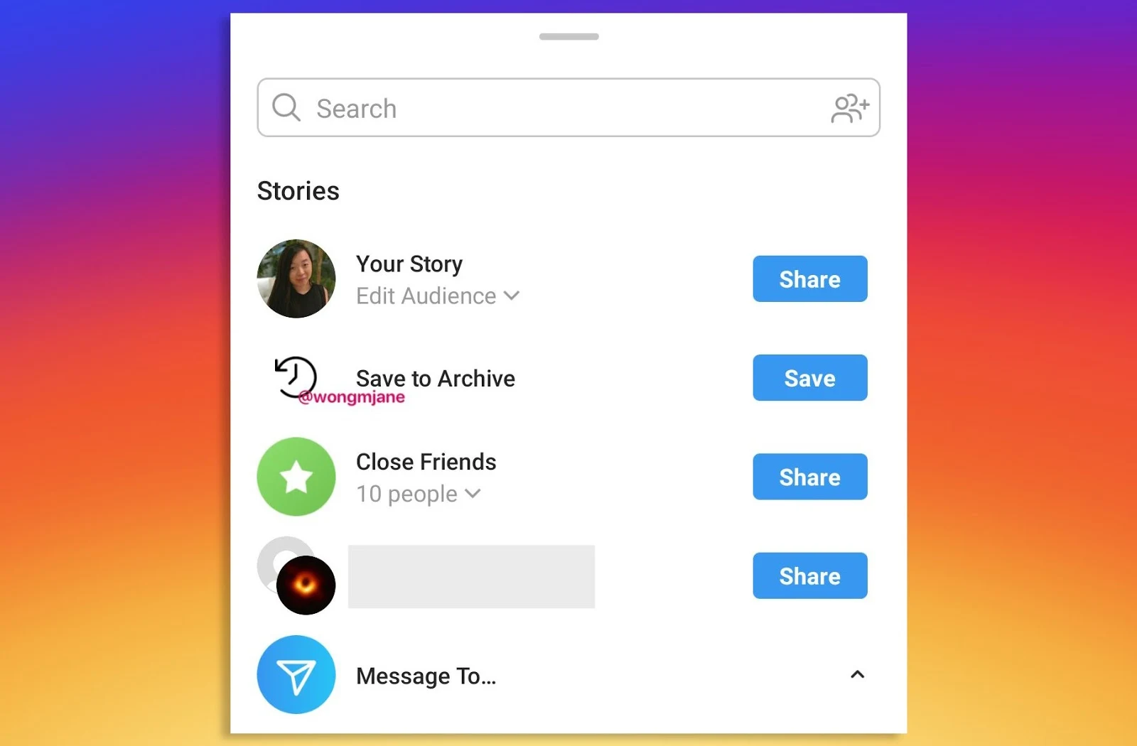 Instagram is testing the ability to save new Stories to Archive directly