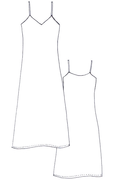 The DR308 Cami Slip Dress by Kommatia Patterns  Sew Dainty