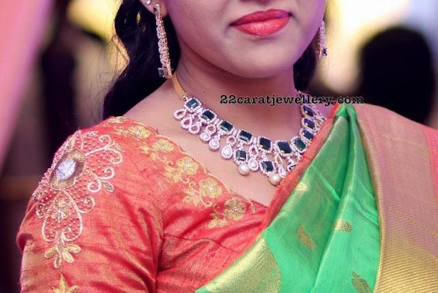 Emeralds Set Pachi Vaddanam
