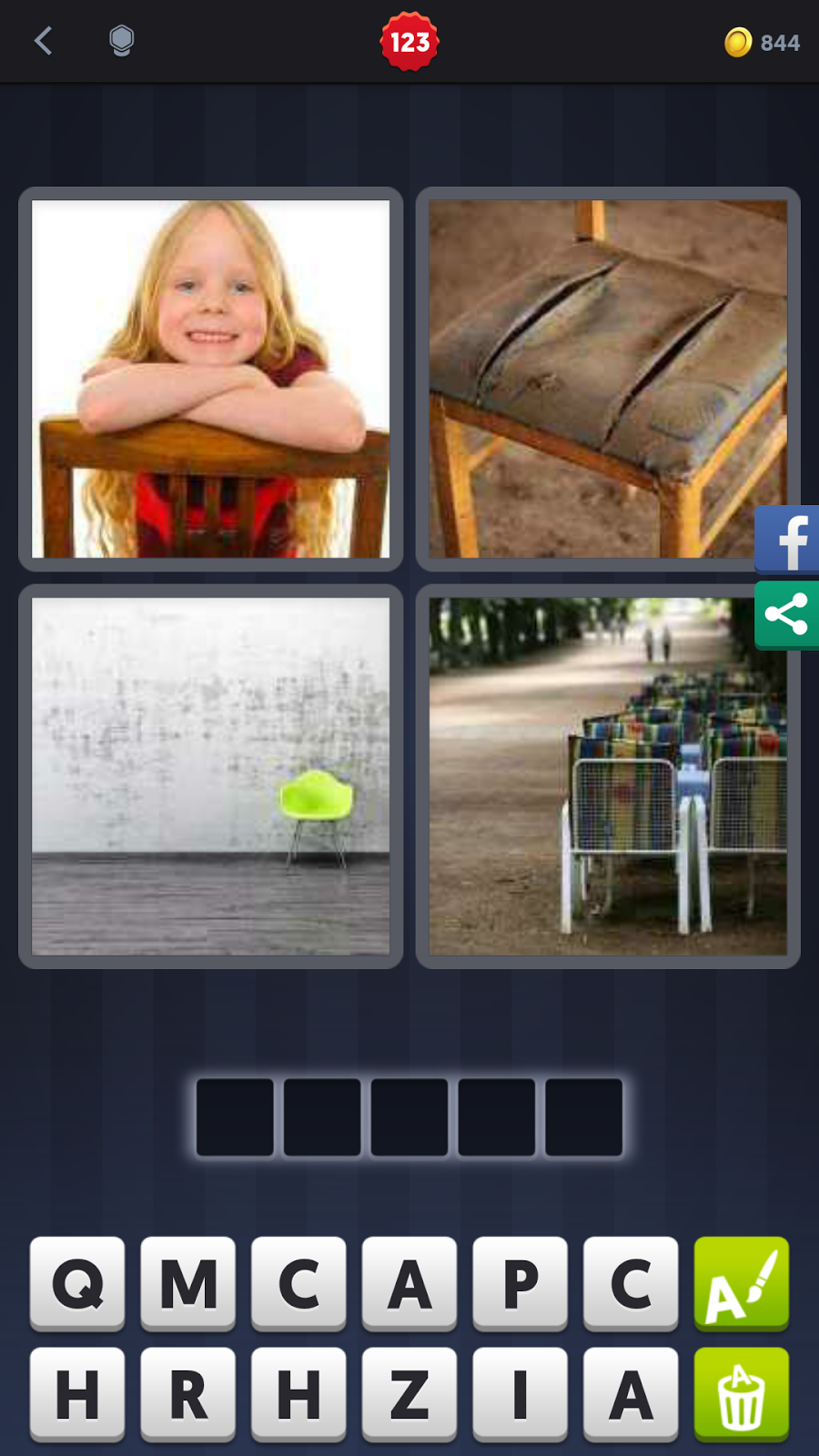 4 Pics 1 Word Answers Solutions LEVEL 123 CHAIR