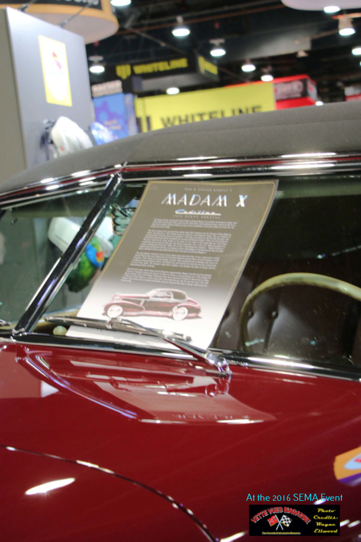 Madam X - 1939 Cadillac 60 Special four door whose running gear is sourced from a 2015 C7 Corvette chassis and powerplant. Madam X - 1939 Cadillac 60 Special four door whose running gear is sourced from a 2015 C7 Corvette chassis and powerplant.