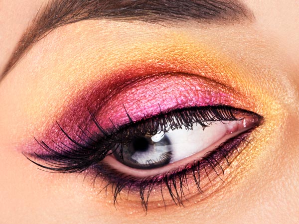 Shiny Pink Eye Makeup
