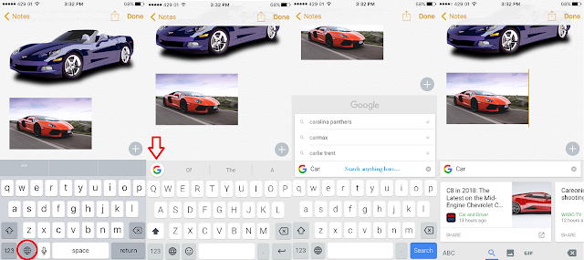 Google's new keyboard app Gboard lets you search anything on google, send link, Gif images and more directly from keyboard.