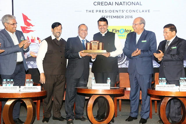 Mr. Prakash Chhabria, Executive Chairman, Finolex Industires Ltd being felicitated by Maharashtra CM, Mr. Devendra Fadnavis at the ECGCConclave. Mr. Prakash Chhabria, Executive Chairman, Finolex Industires Ltd being felicitated by Maharashtra CM, Mr. Devendra Fadnavis at the ECGCConclave.