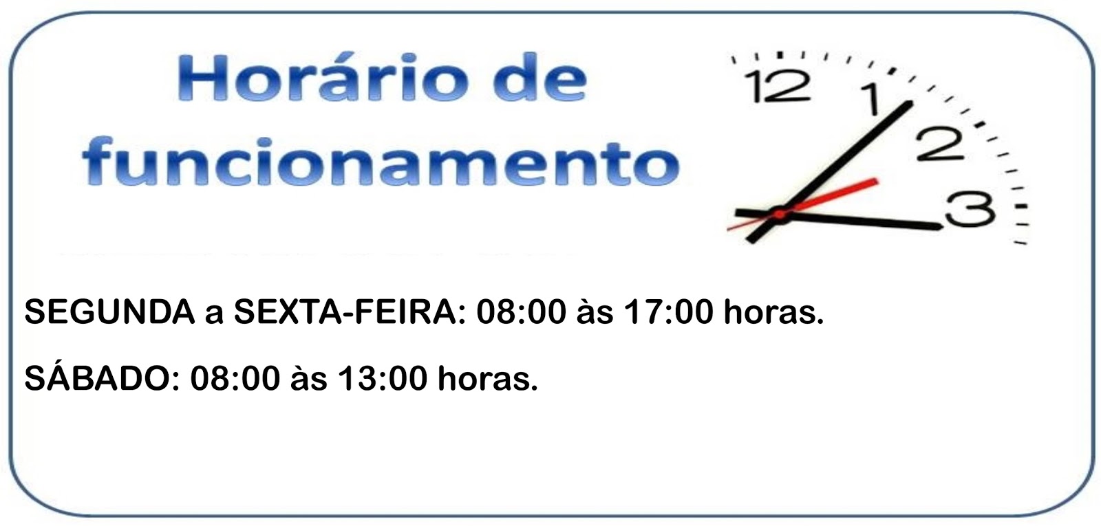 Horário de funcionamento Vida Verde Hortas