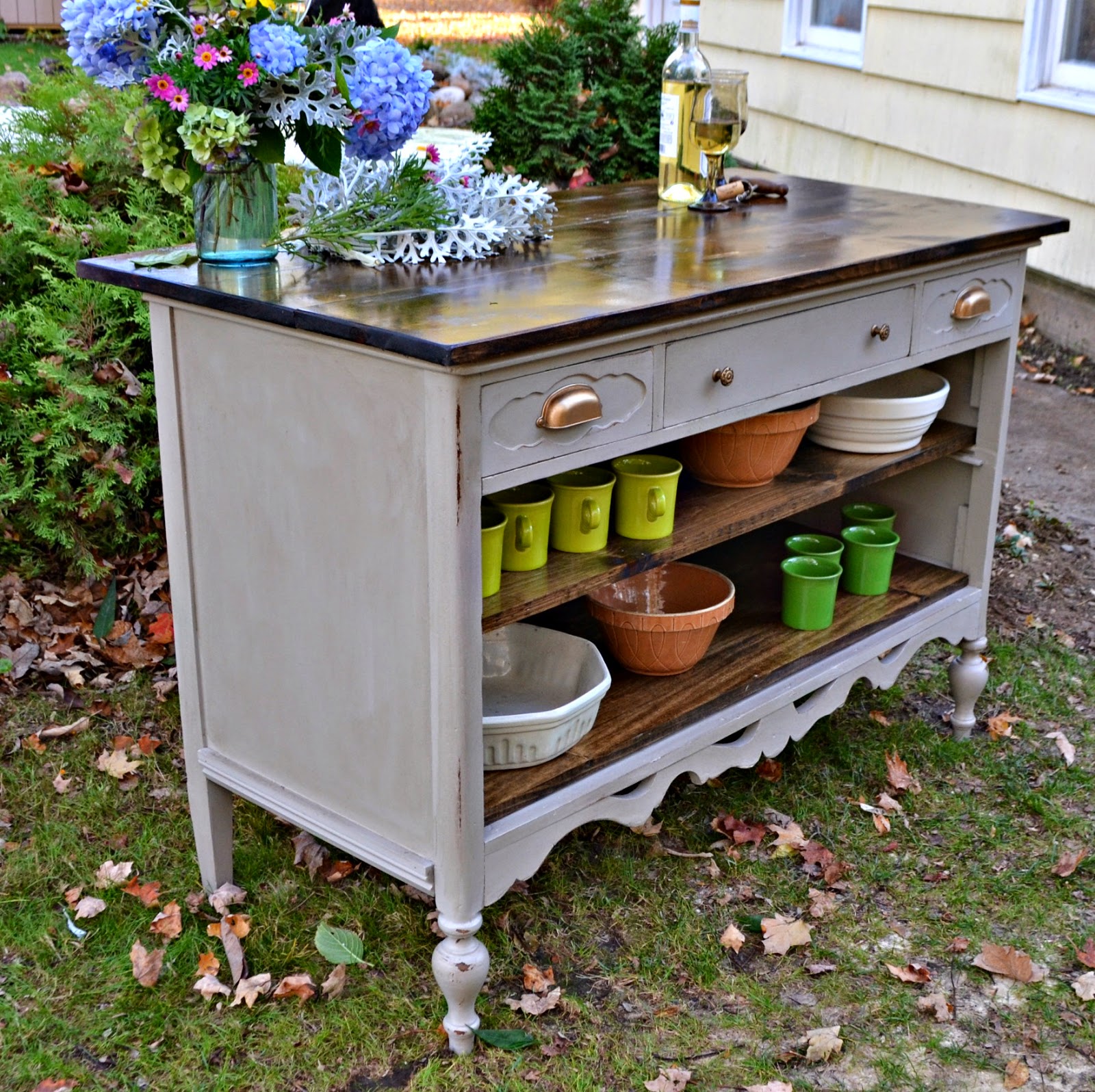 Heir and Space A Classic Gray Kitchen Island