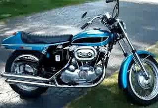 sportster xlh 1971 boat tail blue side right