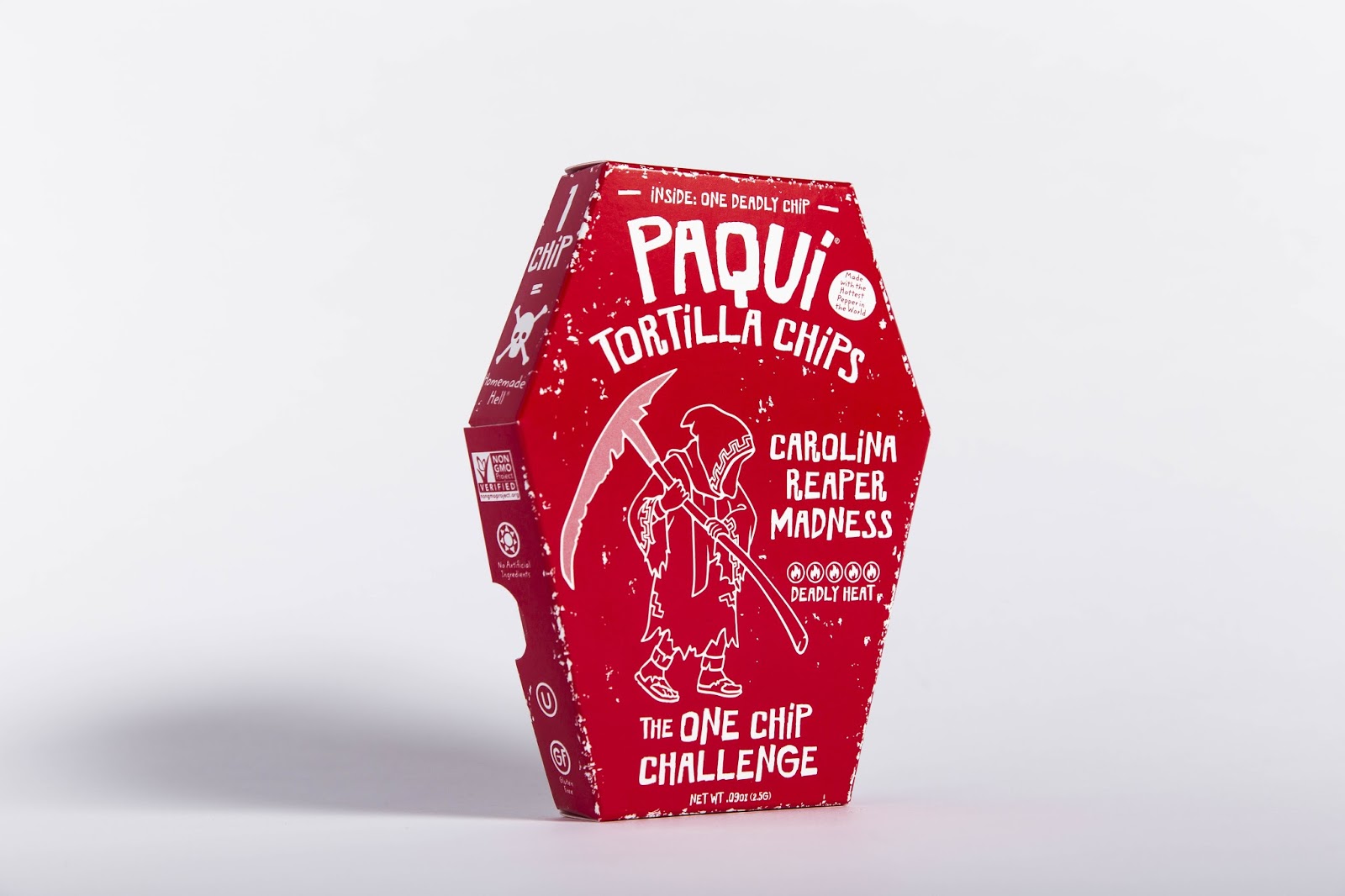 Paqui carolina reaper madness one chip challenge packaging of the world
