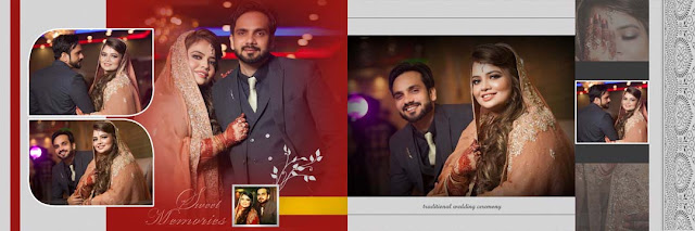 Muslim Marriage Photo Album Design 12x36 PSD Marriage Photo Album Design