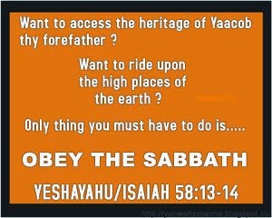 SABBATH = BLESSING'S