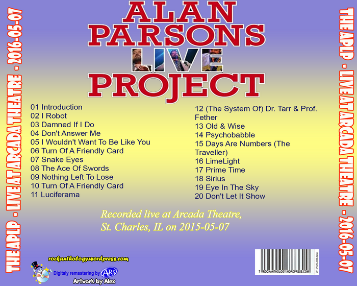 THE ALAN PARSONS PROJECT The Alan Parsons Live Project Live at