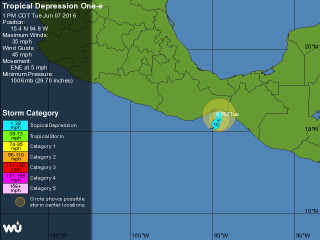 México: forma depresión tropical 