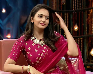 Actress Rakul Preet Singh Looking Beautiful In Saree Stills
