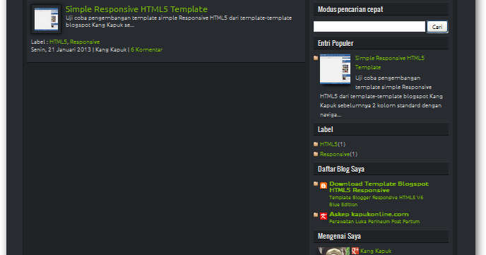 Valid html. Valid css. simple dark.