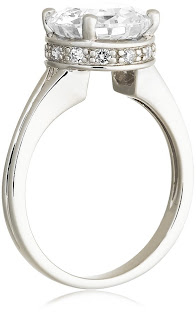  "100 Facets Collection" Solitaire Cubic Zirconia Ring