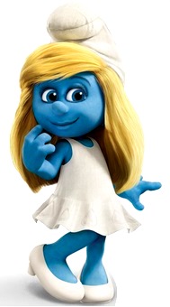 Pitufina Foto de pitufina de la película posando coquetamente